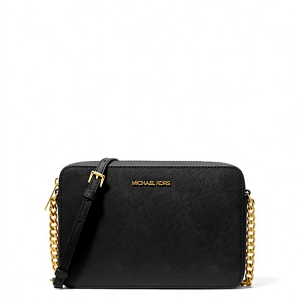 Micheal Kors Jet Set Large Saffiano Leather Crossbody Bag NWT